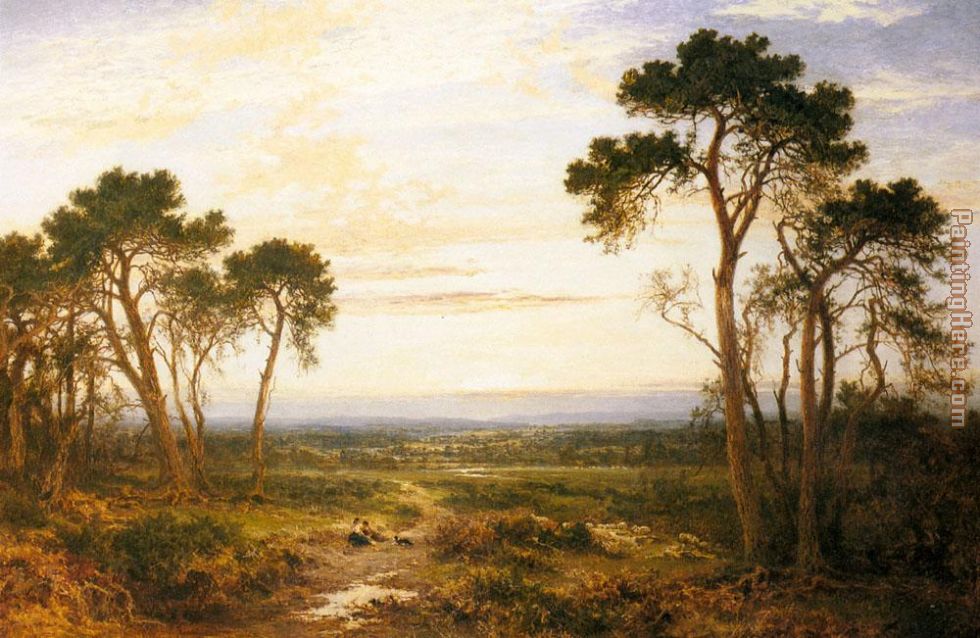 Across The Heath painting - Benjamin Williams Leader Across The Heath art painting